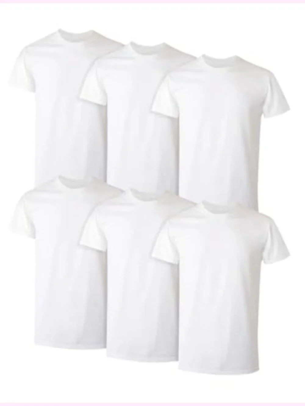 Men's Cotton Undershirts Multi-Pack Crew Neck Short Sleeve
